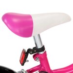 vidaXL Vélo pour enfants 14 pouces Noir et rose