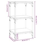 vidaXL Bibliothèque Chêne fumé 40x33x70 5cm Bois d'ingénierie et acier