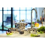 Tefal a705a835 batterie de cuisine 7 pièces duetto - tous feux dont induction - manches fixes -- inox
