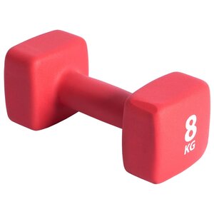 Pure2Improve Haltère 8 kg Néoprène Rouge