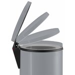 Hailo poubelle à pédale pure taille xl 44 l argenté 0545-020