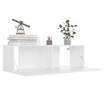 vidaXL Meuble TV Blanc 100x30x30 cm Aggloméré
