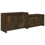 vidaXL Meuble TV Chêne fumé 146 5x35x50 cm Aggloméré