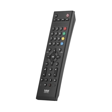 TOTAL CONTROL URC1745 - Télécommande universelle 4 en 1 pour TV, lecteur DVD et Blu-Ray, Satellite, Câble, TNT, Magnétoscope - Noir