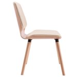 vidaXL Chaises à manger lot de 4 crème similicuir