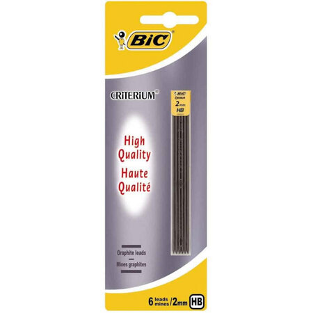 Étui de 6 mines hb - 2 mm - bic