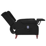 vidaXL Fauteuil de massage inclinable Noir Tissu