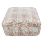 Pouf Vichy rose 20 x 40 x 40 cm