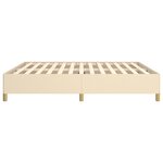 vidaXL Sommier à ressorts de lit Crème 160x200 cm Tissu