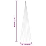 vidaXL Sapin de Noël sur mât de drapeau 1134 LED Bleues 800 cm