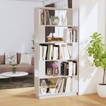 vidaXL Bibliothèque/Séparateur de pièce Blanc 80x25x163 5cm Pin solide