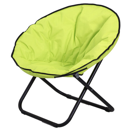 Loveuse fauteuil rond de jardin fauteuil lune papasan pliable grand confort 80L x 80l x 75H cm grand coussin fourni oxford jaune fluo