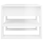 vidaXL Table basse Blanc brillant 55 5x55x45 cm Bois d'ingénierie