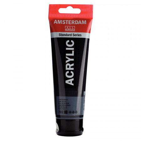 Peinture acrylique en tube - noir bougie - 120ml - amsterdam