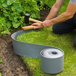Nature Arête de bordure de jardin 0 15x10 m gris