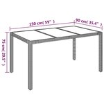 vidaXL Mobilier à dîner de jardin et coussins 5Pièces Noir Résine tressée