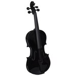 vidaXL Ensemble de violon avec archet et mentonnière Noir 4/4