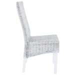 vidaXL Chaises à manger lot de 2 rotin kubu et bois de manguier