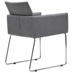 vidaXL Chaises à manger lot de 6 gris clair tissu