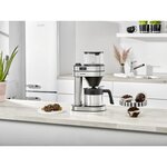 SEVERIN 5761 cafetiere filtre isotherme Café Caprice - 1450 W - 1L - 5 programmes - arret automatique - inox brossé noir