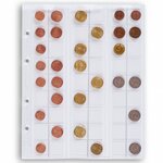Paquet de 5 feuilles leuchtturm optima pour monnaies d'un diamètre jusqu'à 20 00 mm (315033)