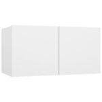 vidaXL Ensemble de meuble TV 8 Pièces Blanc Aggloméré