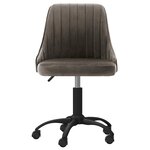 vidaXL Chaises pivotantes à manger lot de 6 gris foncé velours