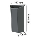 Compartiment Écologic semi-circulaire profond 4.5L anthracite EXACOMPTA