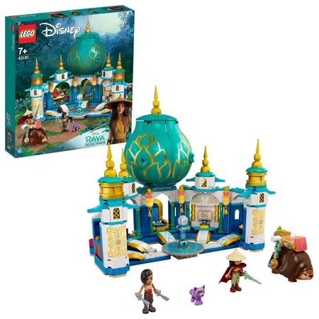 Lego 43181 disney princess raya et le palais du coeur jouet avec la minidoll namaari et son château et les figurines tuk tuk