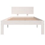 vidaXL Cadre de lit Blanc 90x190 cm Bois de pin massif