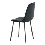 Venture Home Chaises à manger lot de 2 Polar velours points noir