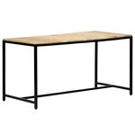 vidaXL Table de salle à manger 140x70x75 cm Bois manguier massif brut