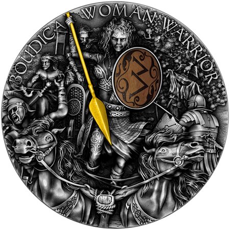 BOUDICA Woman Warrior 2 onces argent monnaie 5 Dollars Niue 2022