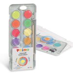 Gouache aquarelle en pastille pour enfant 12 coul. métallique et fluo
