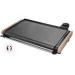 Plancha de table LAGRANGE 229 004 - Equilibre® chauffante en aluminium avec revêtement anti adhésif - 43x28cm - 2000W - Bois Clair