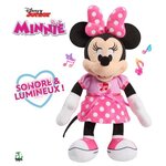 Minnie  peluche musicale  avec fonctions sonores et lumineuses  30 cm  jouet pour enfants des 3 ans  mcn21