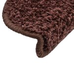 vidaXL Tapis d'escalier 10 Pièces 65x21x4 cm Marron