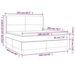vidaXL Lit à sommier tapissier avec matelas Noir 160x200 cm