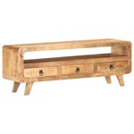 vidaXL Meuble TV 117x30x41 cm Bois de manguier massif brut