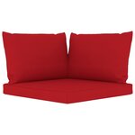 vidaXL Salon de jardin 9 Pièces avec coussins Rouge