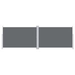 vidaXL Auvent latéral rétractable Anthracite 220x600 cm