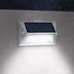 Projecteur solaire applique mural poly w11 blanc plastique 150lm