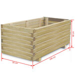 vidaXL Lit surélevé rectangulaire 100 x 50 x 40 cm Bois