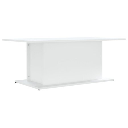 vidaXL Table basse Blanc 102x55 5x40 cm Aggloméré