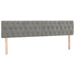 vidaXL Sommier tapissier matelas et LED Gris clair 200x200 cm Velours