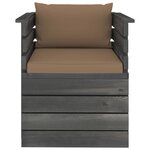 vidaXL Salon palette de jardin 7 Pièces avec coussins bois de pin massif