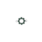 Perle Cristal Swarovski Couronne Vert russe 15 mm
