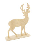 Cerf en bois 20x15x0 6cm