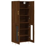 vidaXL Buffet haut Chêne marron 69 5x34x180 cm Bois d'ingénierie