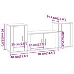 vidaXL Ensemble de meubles TV 3 Pièces Chêne sonoma Bois d'ingénierie
